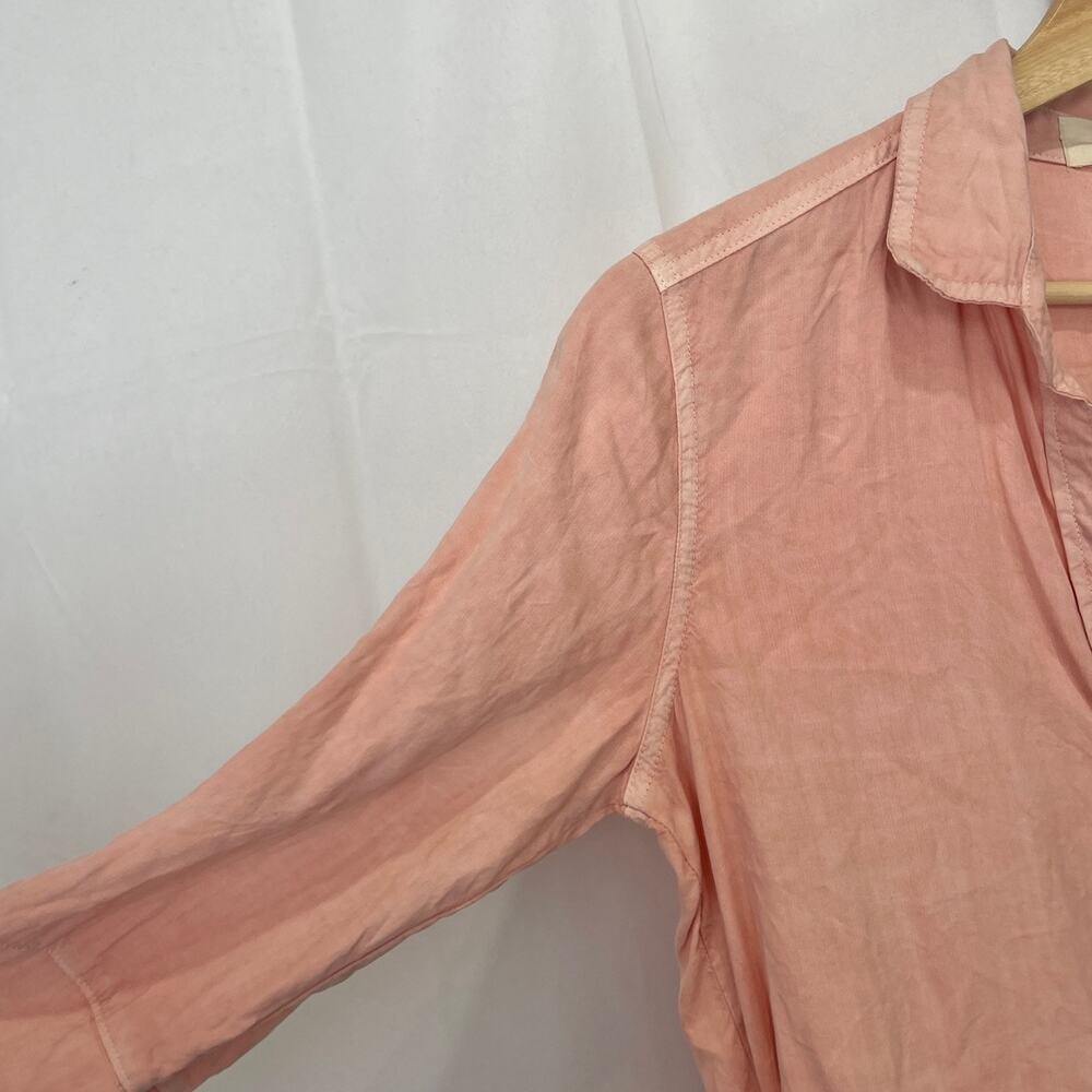 CLOTH & STONE Shirttail Button Down Shirt Long Sleeve Tencel Pink Size S - Picture 6 of 9